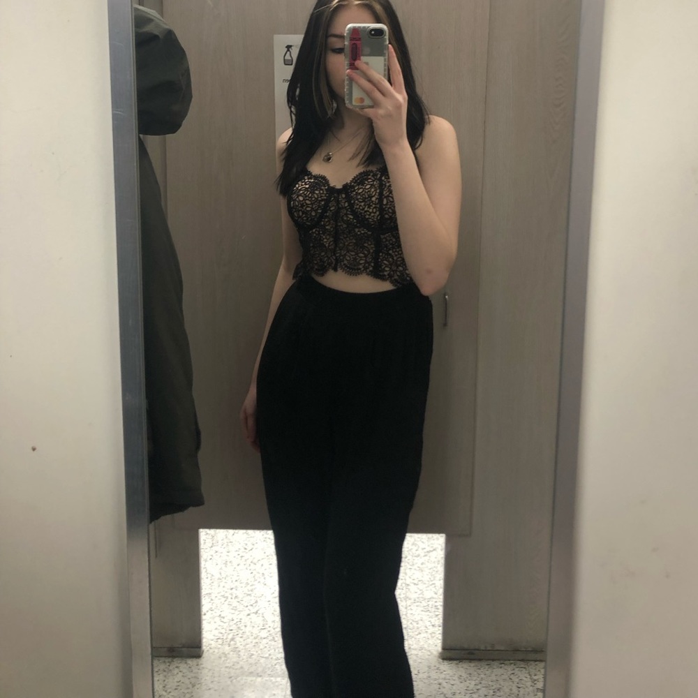 Lacy Black Jumpsuit